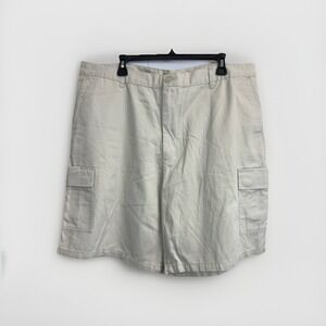 Premier International Cargo Shorts Mens‎ 42 Preppy Comfort Classic Khaki 10"